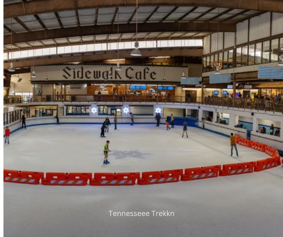 People ice skating at Ober Gatlinburg.