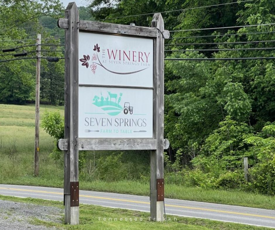 Winery at Seven Spring Sign.  Located on Historic Thunder Road