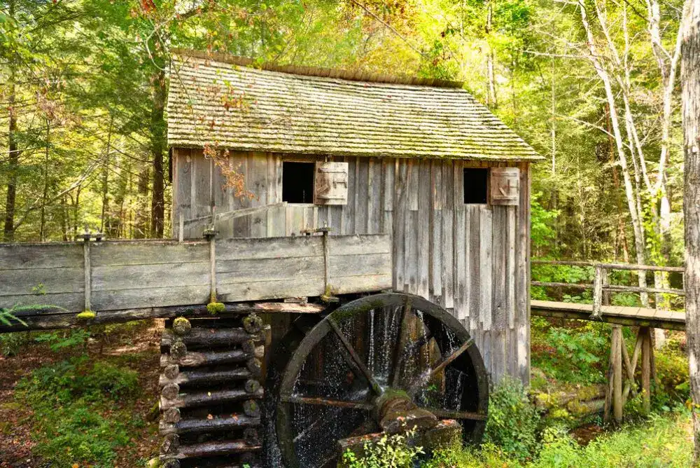 Historic grist mill in the Smokies. 
