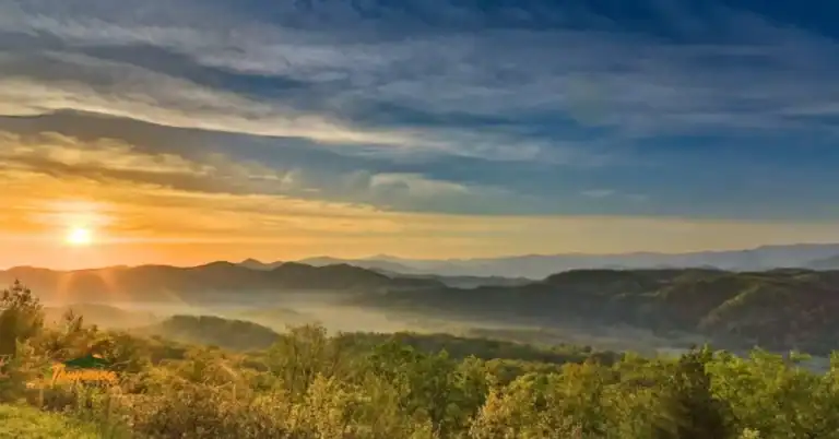 Beautiful sunset in Cades Cove.