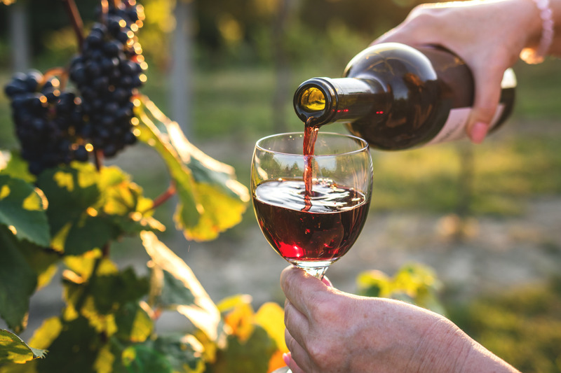 pouring a glass of red wine, East Tennessee Wineries