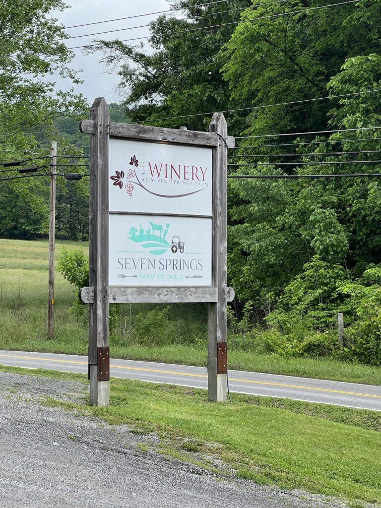 The Winery at Seven Springs, Sign, Great Valley Wine Trail