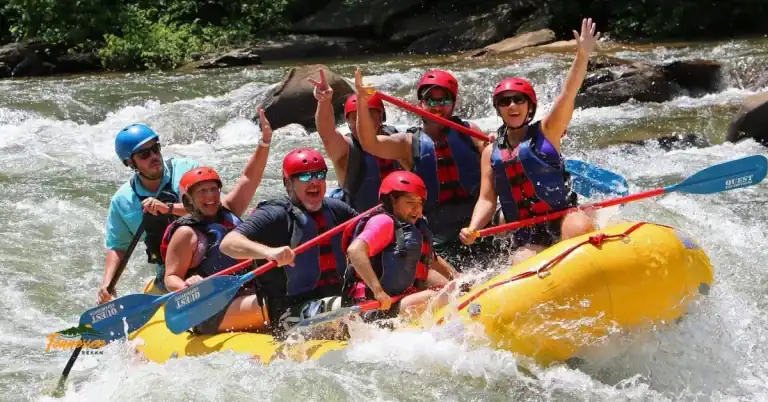 Group whitewater rafting near Chattanooga – perfect for a guide on outdoor adventures in Chattanooga
