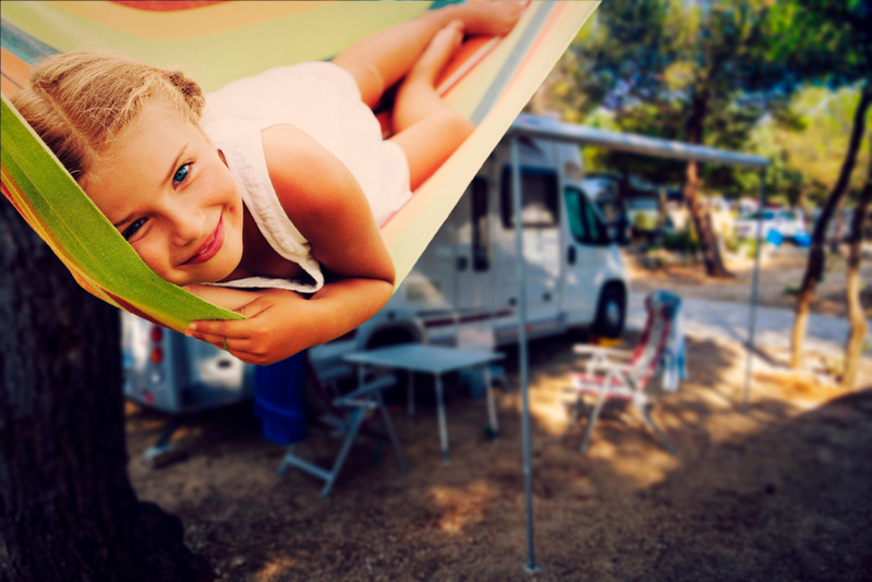 Tennessee Camping in the Smoky Mountains.  Girl in Hammock