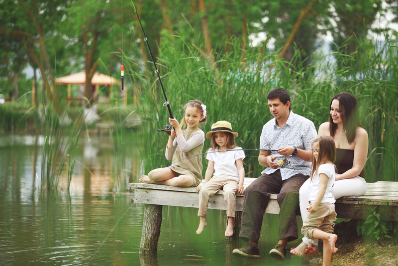 Family Fishing, Camping Fun