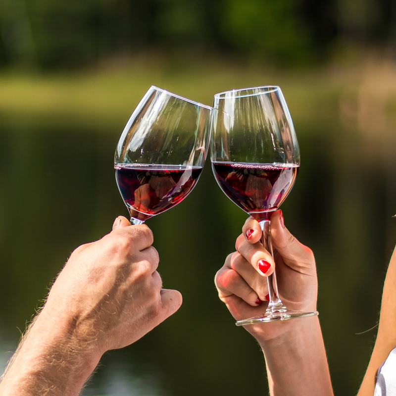 Wine Glasses Toasting...  