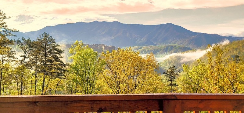 Cabin with views of Mt. Le Conte. Cabin for 2 in between Gatlinburg and Pigeon Forge