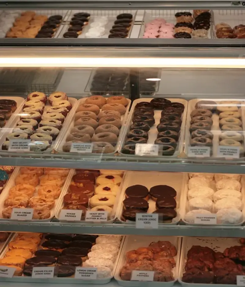 Mad Dog's Creamery and Donuts, Pigeon Forge Donut selection