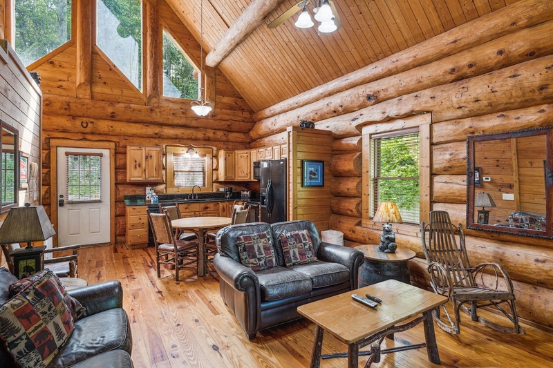 Log Cabin Inside Area, Smoky Mountains