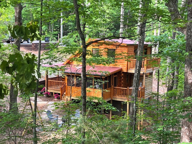 quiet cabin in the woods, in the Smoky Mountains