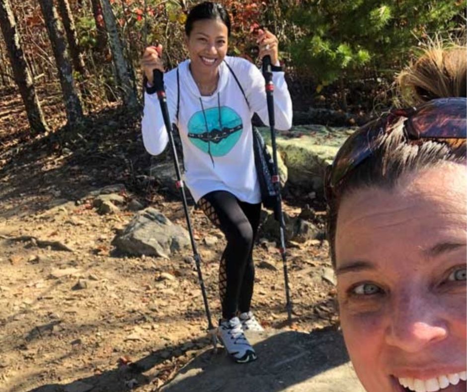 me and my hiking buddy, Apple! Hiking at House Mountain, Tennessee