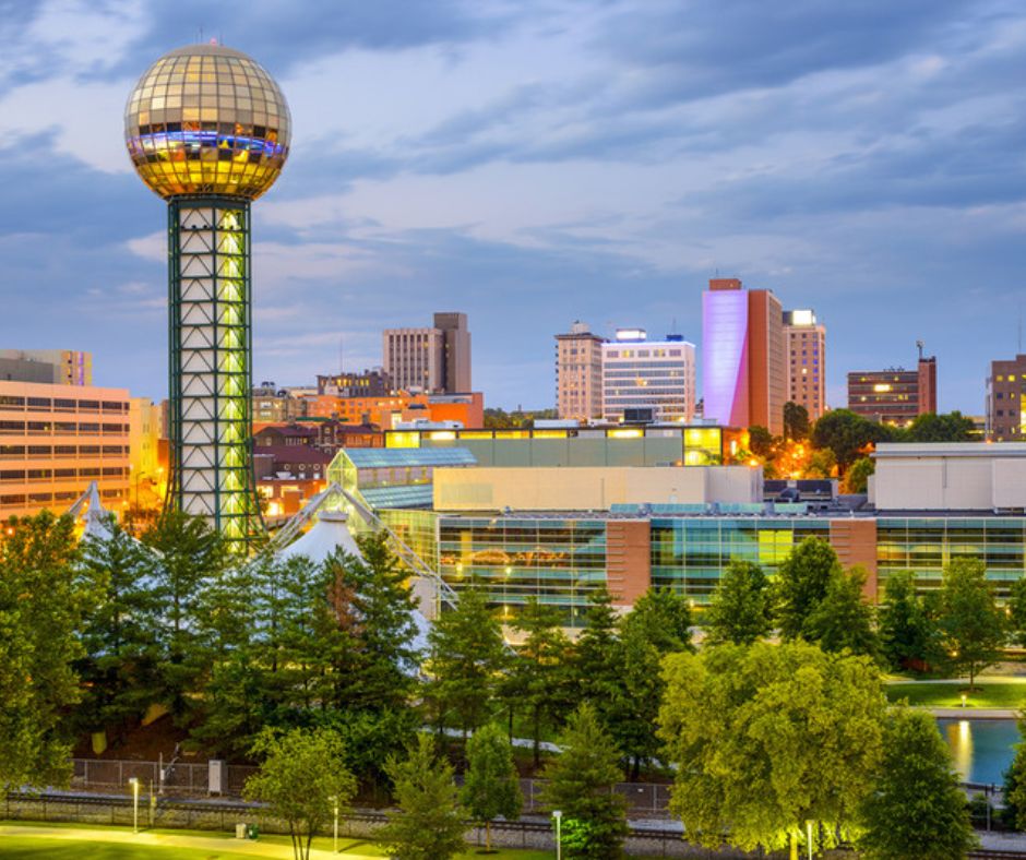 East Tennessee, Knoxville, Sunsphere from 1982 Worlds Fair.