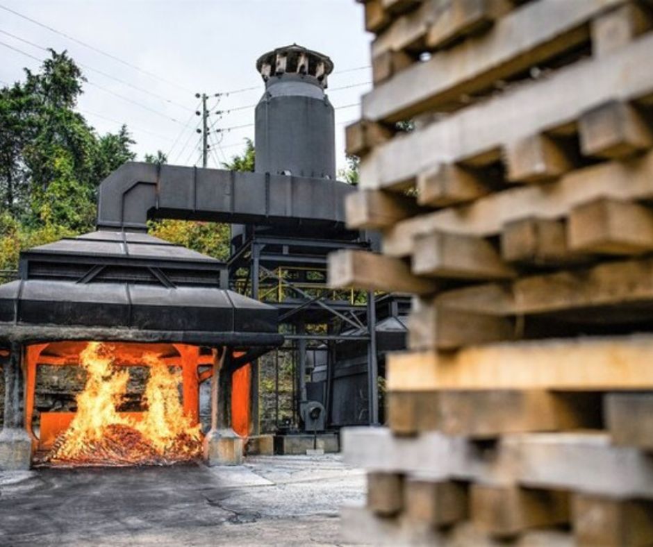 Jack Daniel's Distillery, Nashville Whiskey Tours, Area with fire.  Whiskey making process