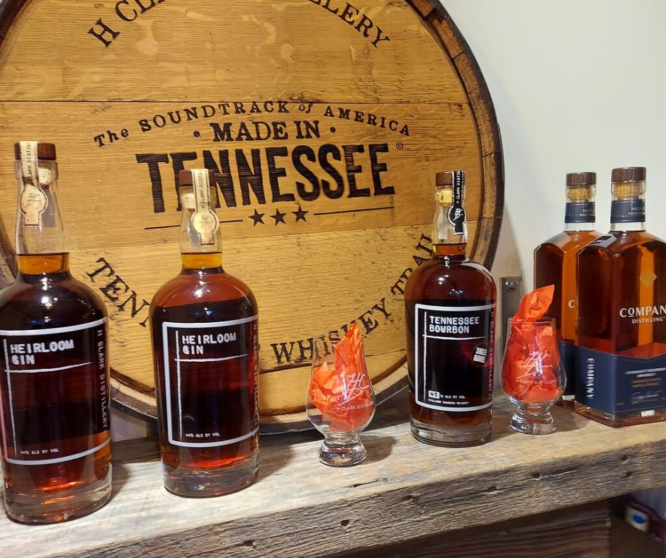 Tennessee Whiskey Bottles, and Whiskey Glasses