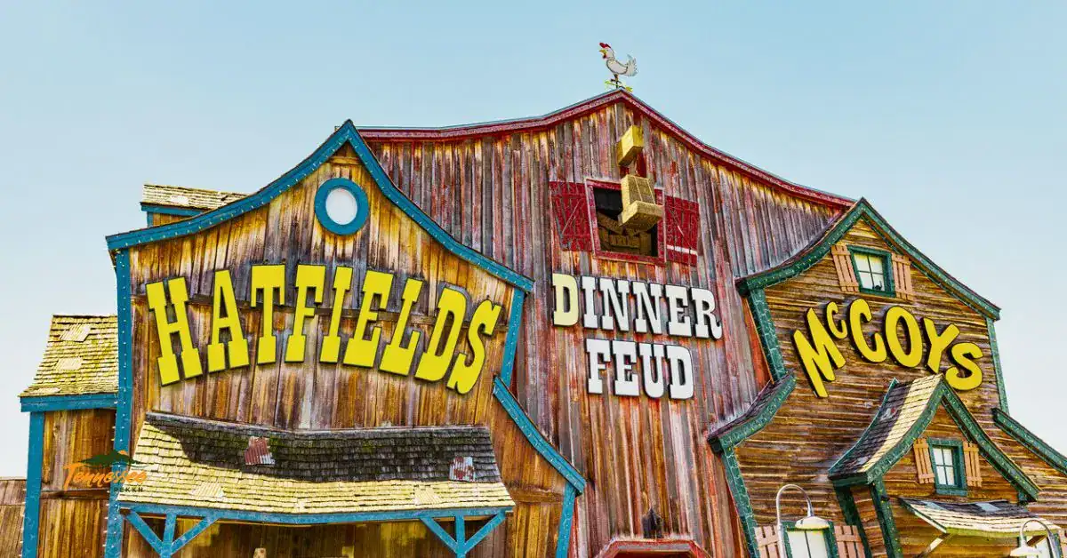 Exterior of Hatfield & McCoy Dinner Feud building in Pigeon Forge – a popular dinner show in Tennessee