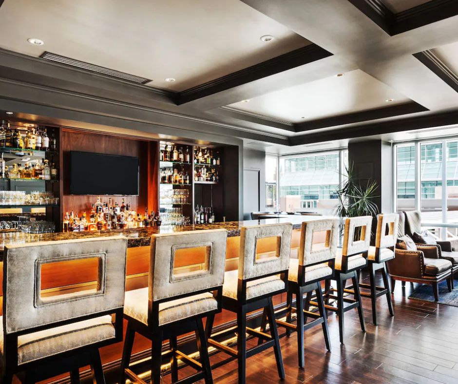 Bar area at the Tennessean; knoxville hotel