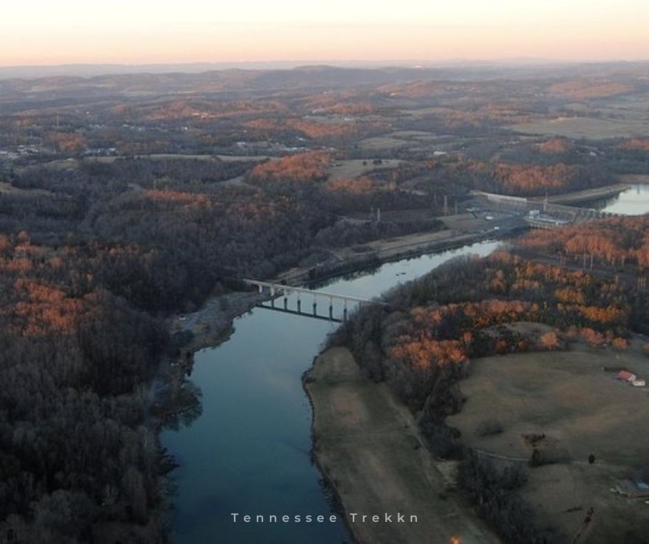 Take in the peaceful beauty of the French Broad River from above—it's even more stunning from the sky! Helicopter rides in the Smokies.