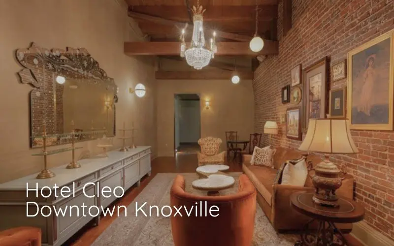 Interior of Hotel Cleo – boutique downtown Knoxville hotel with upscale, modern design