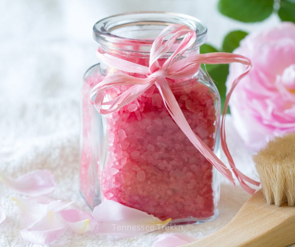 A jar of The Bath Lab’s handmade bath salts, ready to add to your next soak. The Bath Lab is one of Tennessee's Makers. 