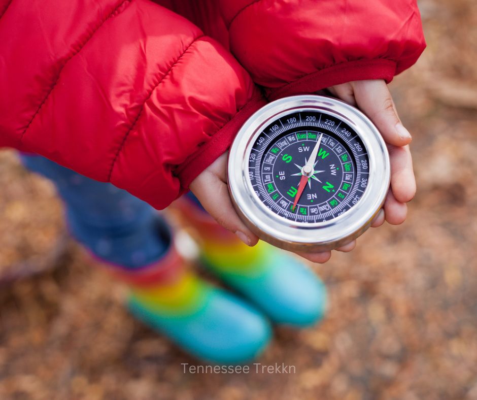 A kids’ compass, perfect for teaching navigation skills and adding fun to outdoor exploration.

