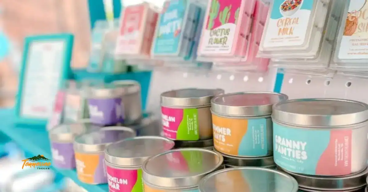 Handmade bath bombs and candles from The Bath Lab, a Tennessee maker creating small-batch self-care products.