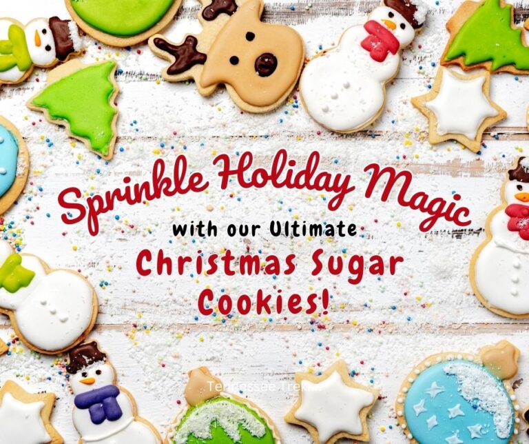 Sprinkle Holiday Magic with our Ultimate Christmas Sugar Cookies! Tennessee Trekkn. Image of Sugar Cookies and Sprinkles!