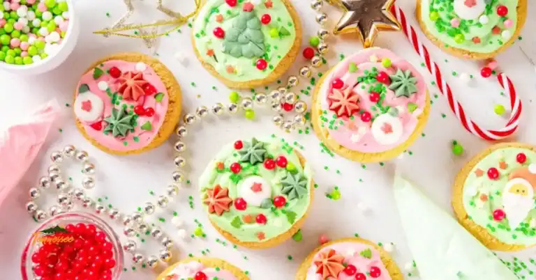 Board of Ultimate Chrismtas Sugar Cookies, baked perfectly from this recipe.