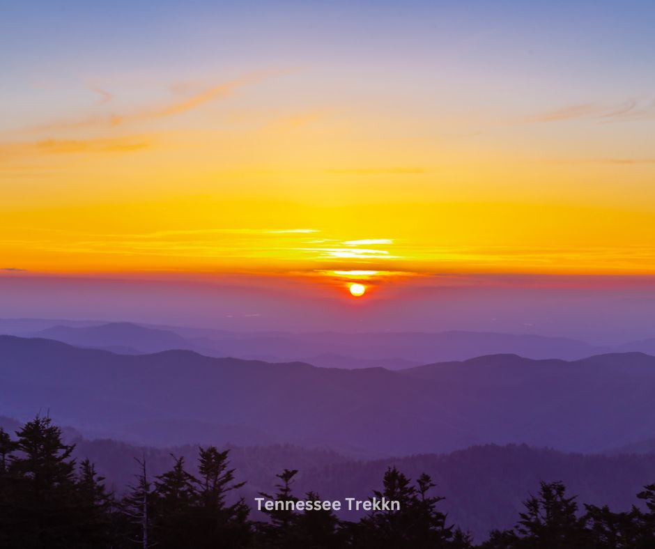 Smoky Mountains Sunset. 