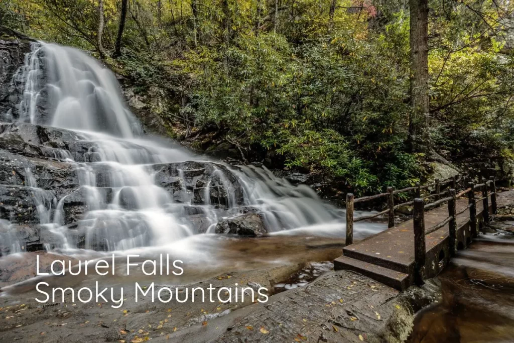 Laurel Falls Hiking Trail in the Great Smoky Mountains.
