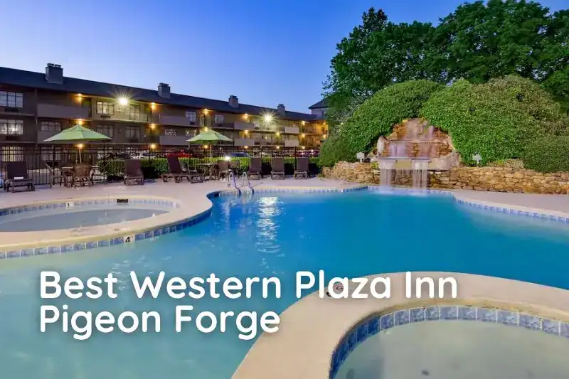 Best Western Plaza Inn outdoor pool with mountain views — a top choice among Pigeon Forge hotels under $100.

