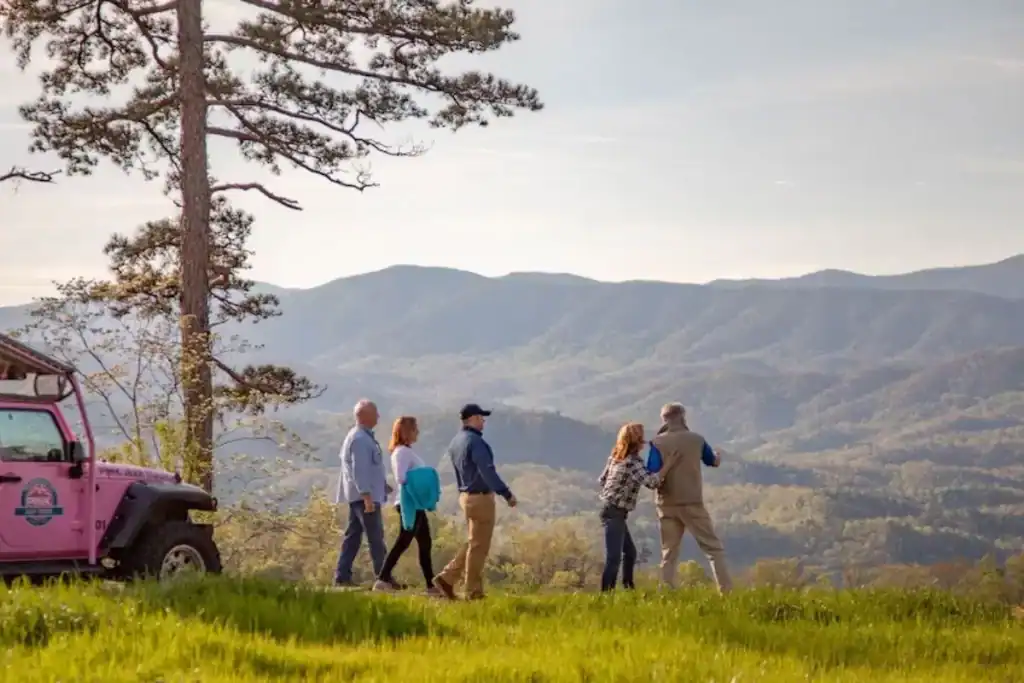 Guests taking in scenic Mountain views.