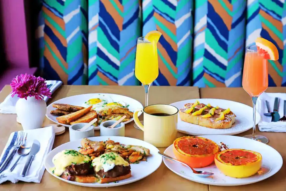 The Wayback Hotel breakfast.