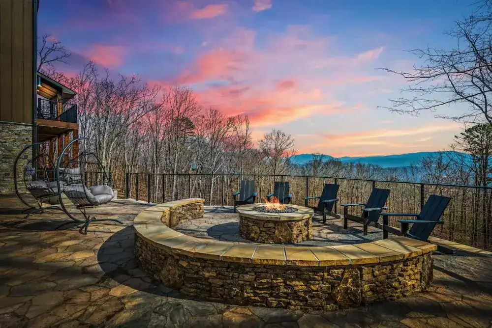 Scenic outdoor area at cabins in Cosby TN with mountain views and plenty of space to unwind