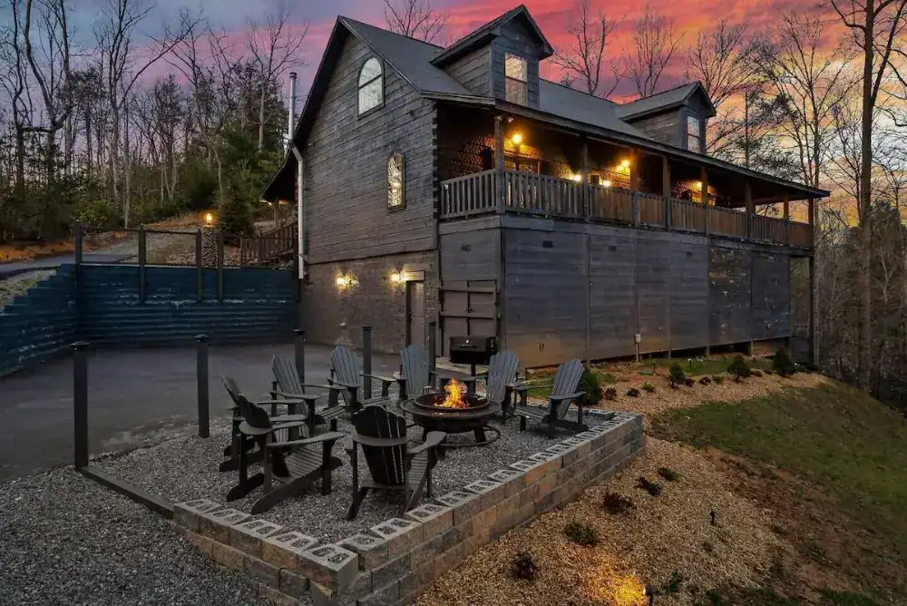 Surrounded by the Smoky Mountains, this cabin in Cosby, TN is one of the top-rated places to stay for peace, quiet, and adventure nearby.