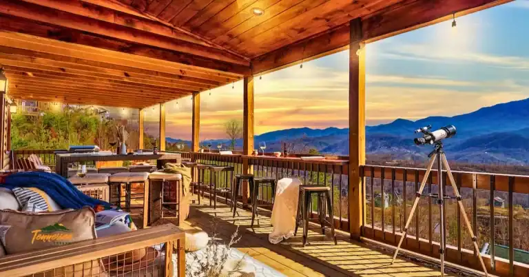 Morning Star Cabin Chalet Village, a luxury Gatlinburg cabin with stunning Smoky Mountain views, perfect for family and group getaways.