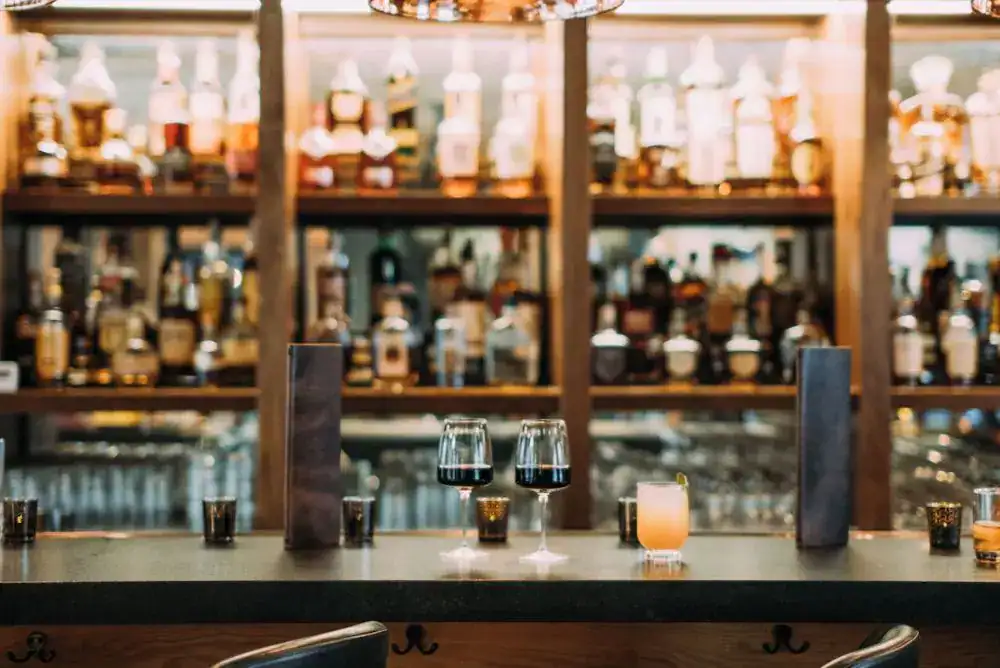 Rocky Waters Motor Inn bar area.  Perfect for unwinding after exploring the Smokies. 