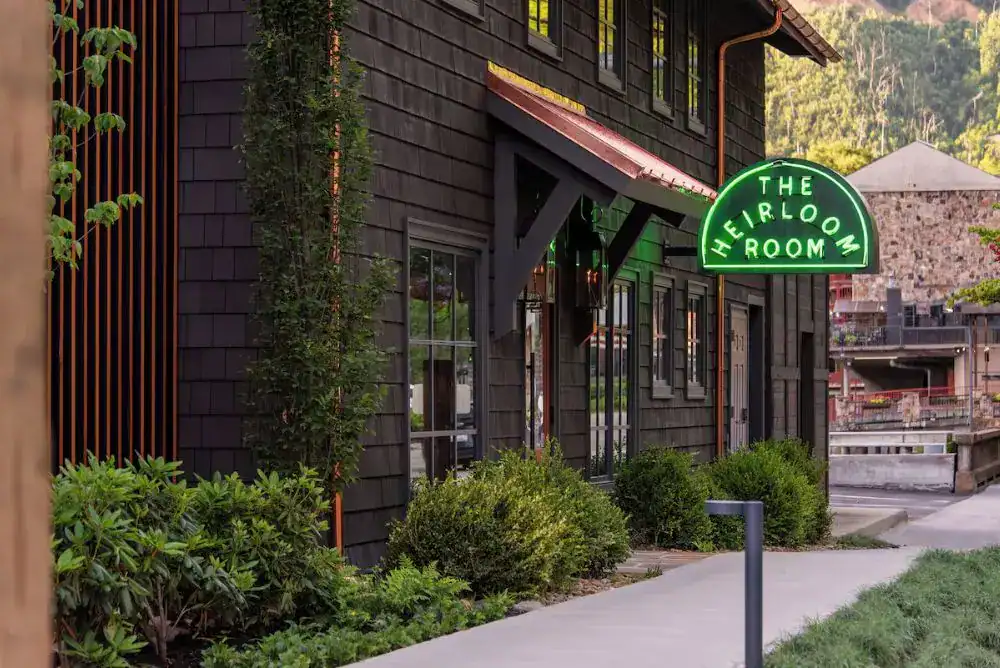 The Heirloom Room at Historic Gatlinburg Hotel in the Smoky Mountains. 