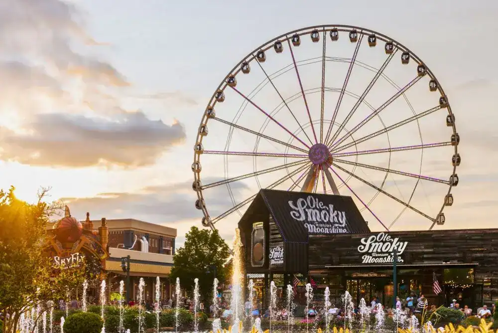The Great Smoky Mountain Wheel at The Island in Pigeon Forge, TN, a must-do attraction with amazing views.