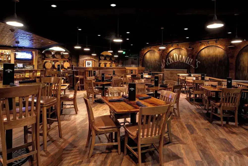 Restaurant at Opryland Hotel decorated for Christmas in Nashville TN