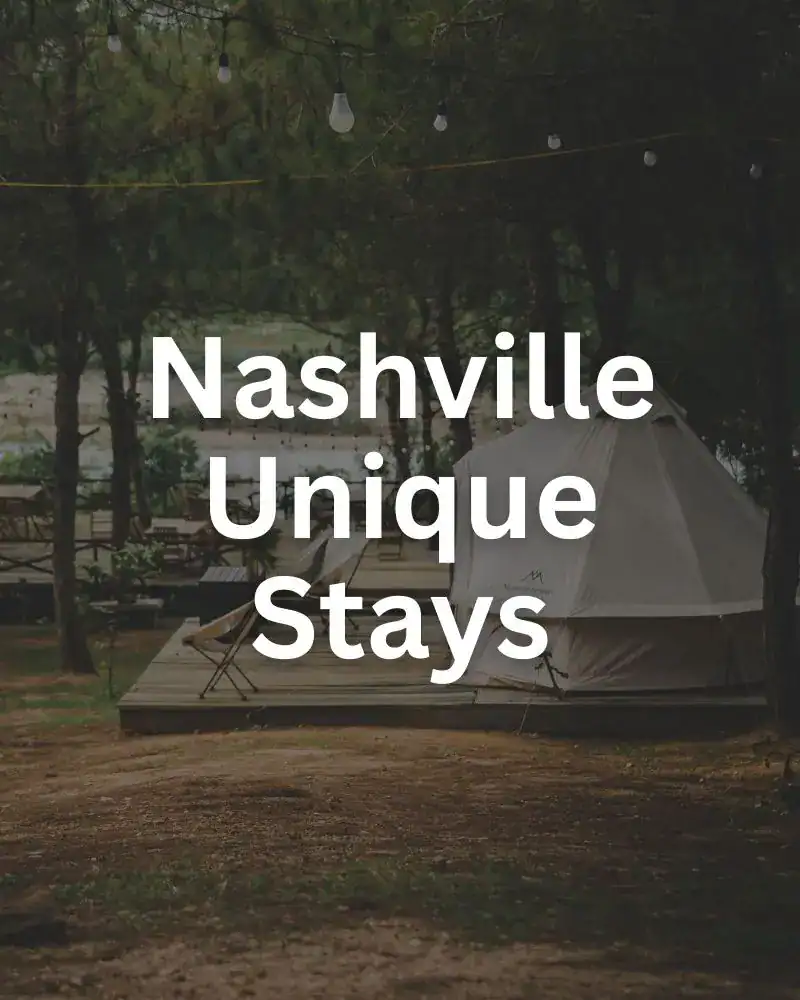 Discover unique stays in and around Nashville. Pefect for those looking for different places to stay in the Nashville area. 