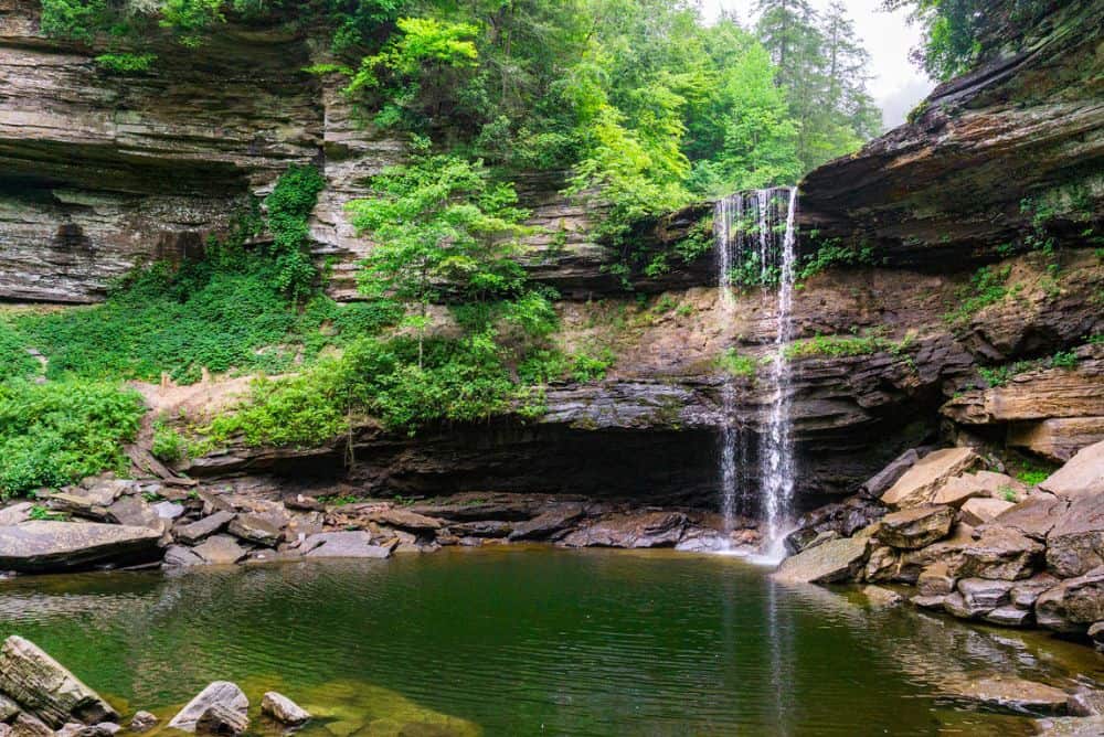 Greeter Falls hike at South Cumberland State Park in Altamont 