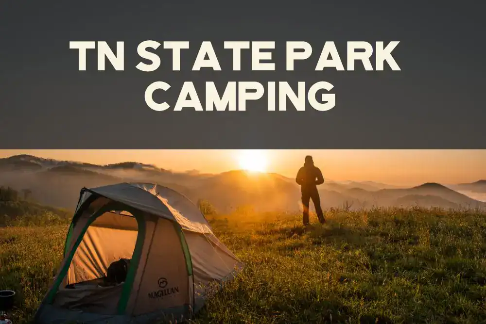TN State Park Camping Guide - Tent camper looking at mountains