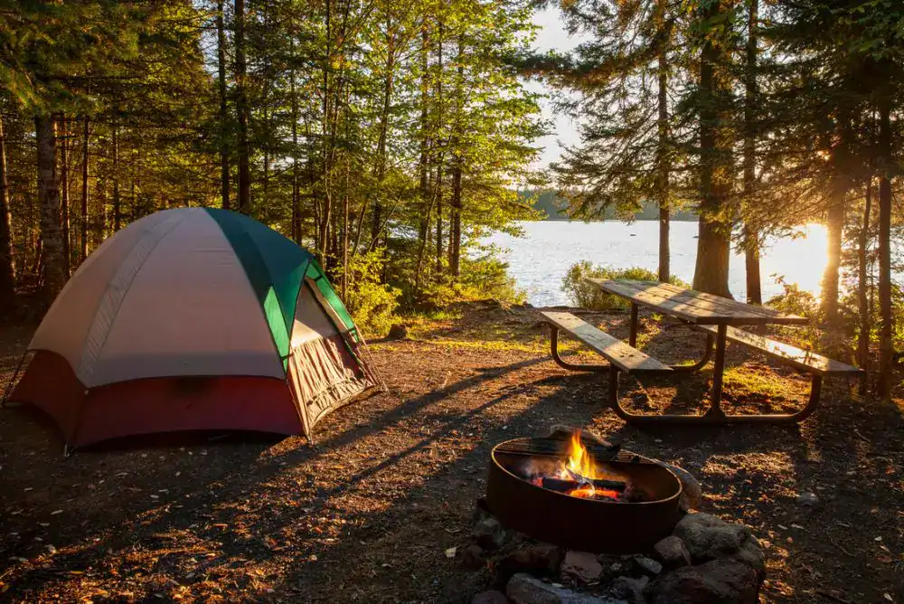 tent campsite in tennessee state park