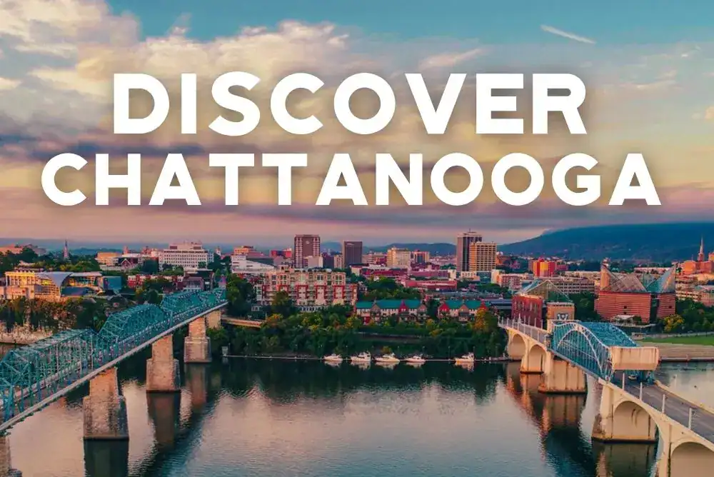 chattanooga downtwon area view with river