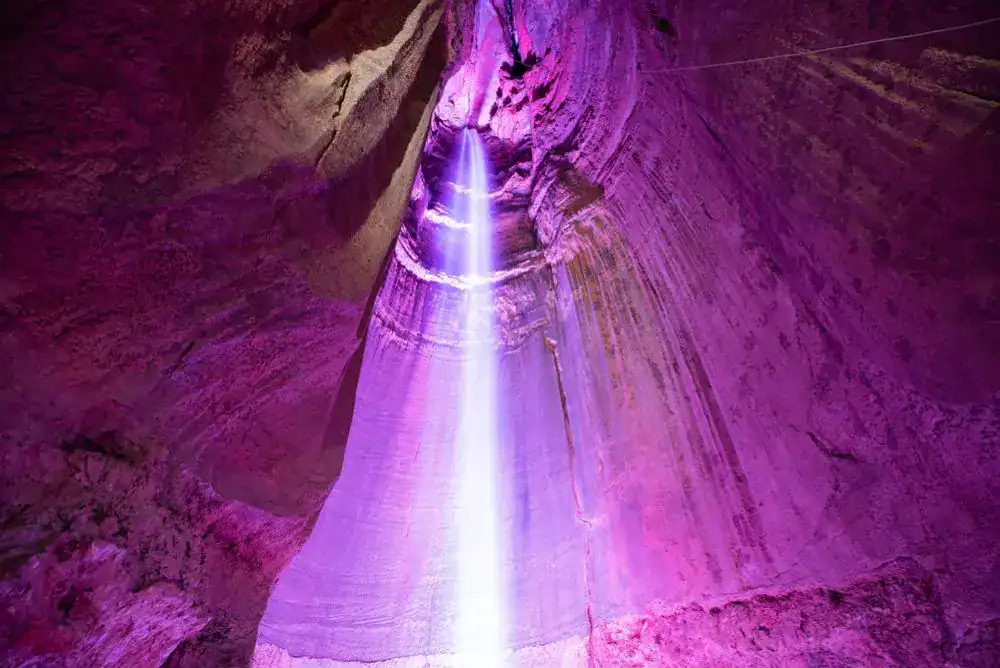Ruby Falls underground waterfall on Lookout Mountain, one of the best attractions in Chattanooga TN