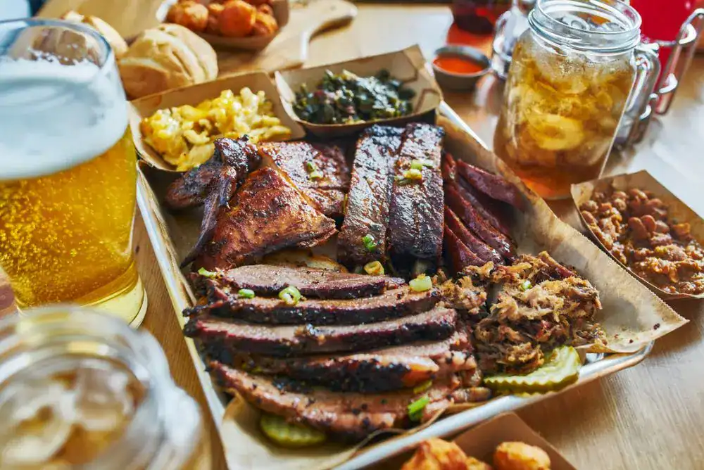 Platter of Memphis barbeque - a tennessee food and drink favorite