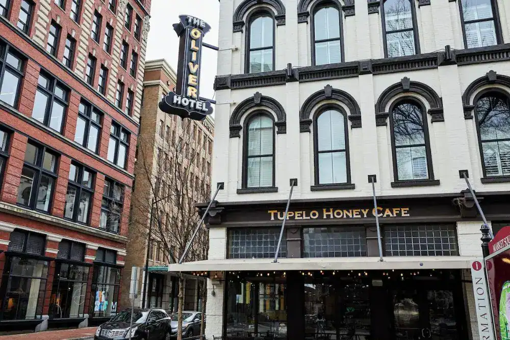 The Oliver Hotel near Market Square in downtown Knoxville, Tennessee